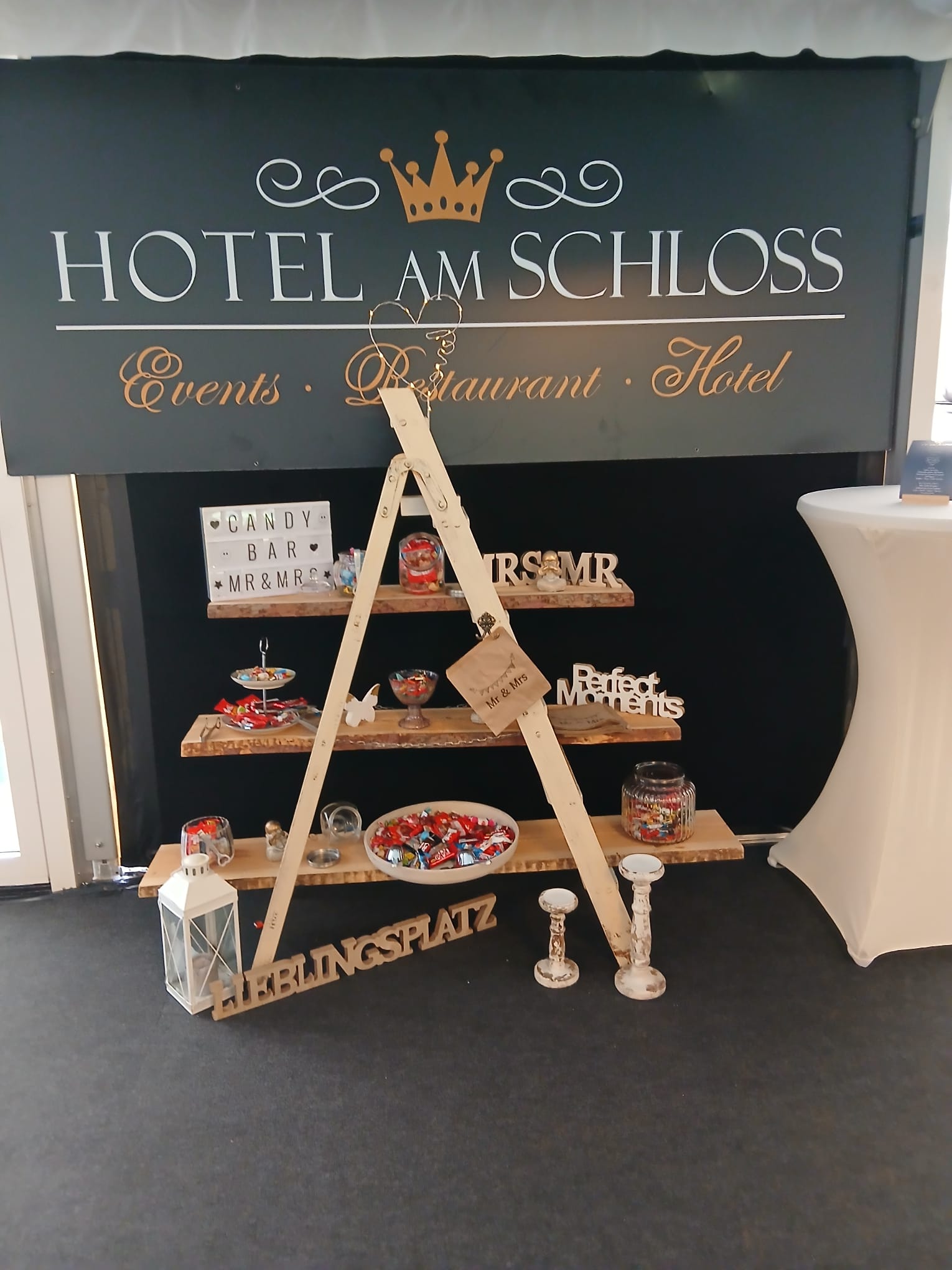 Hotel am Schloss, Hochzeit Candybar
